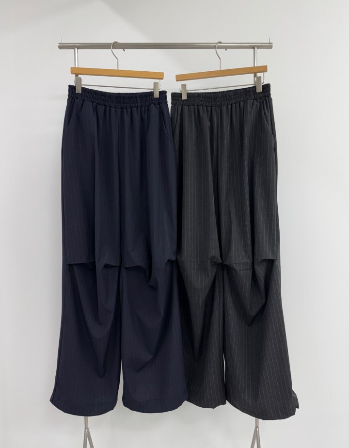 Yikho - Korean Women Fashion - #womensfashion - Stripe Pants - 2