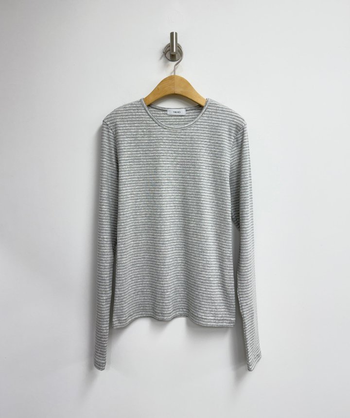 Yikho - Korean Women Fashion - #womensfashion - Soft Stripe Tee - 10