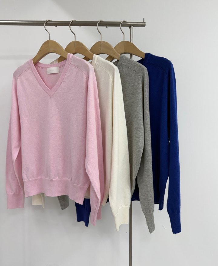 Yikho - Korean Women Fashion - #womensfashion - City V Knit - 3