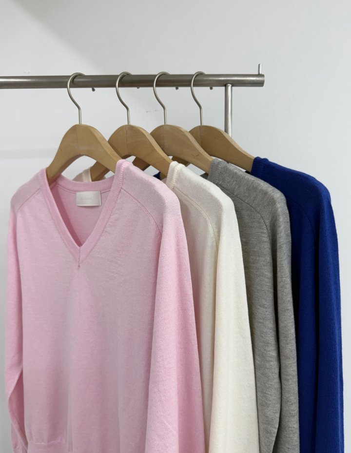 Yikho - Korean Women Fashion - #womensfashion - City V Knit - 5