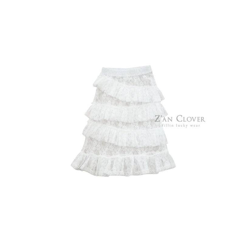 Zan Clover - Korean Children Fashion - #Kfashion4kids - Romantic Lace Skirt - 2
