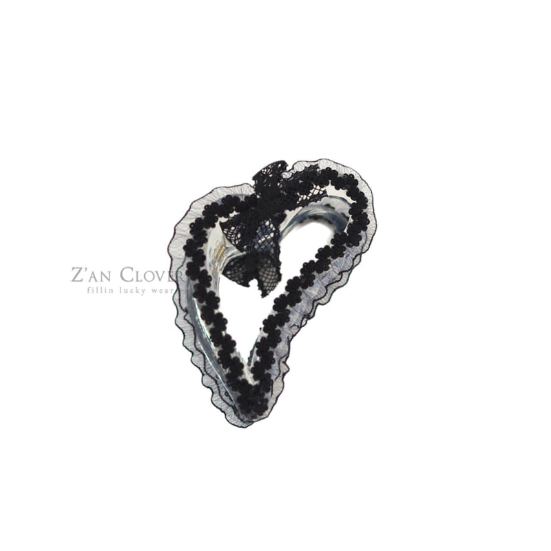 Zan Clover - Korean Children Fashion - #Kfashion4kids - Lace Heart Hair Clip - 7