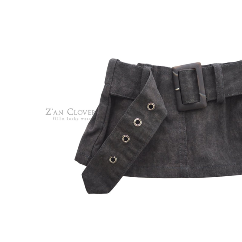 Zan Clover - Korean Children Fashion - #Kfashion4kids - Wide Belt Skirt - 6