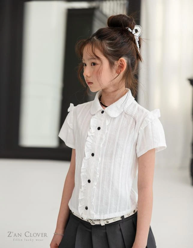 Zan Clover - Korean Children Fashion - #Kfashion4kids - Romantic Frill Blouse - 6