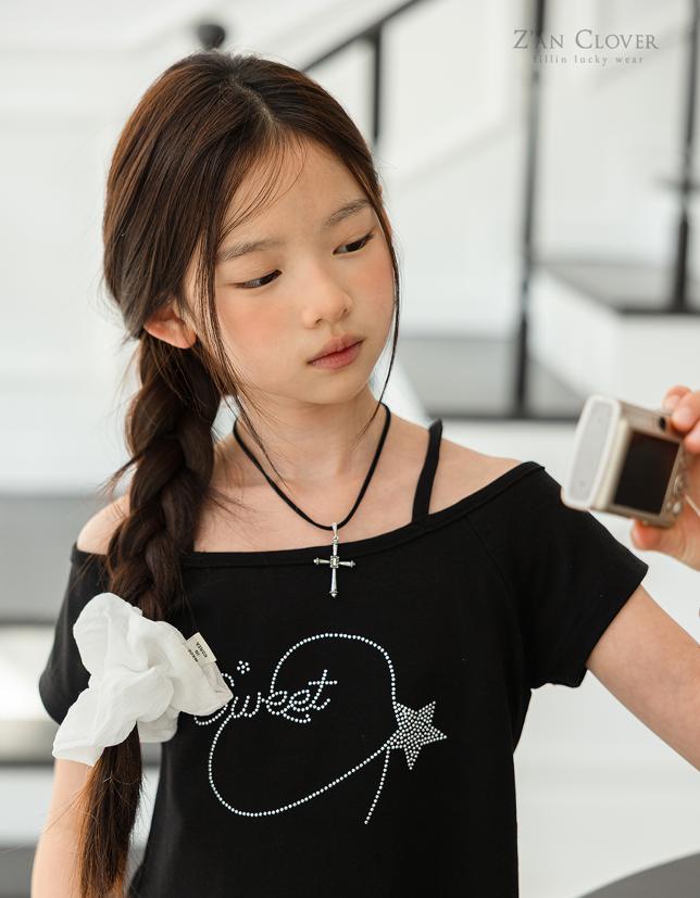 Zan Clover - Korean Children Fashion - #Kfashion4kids - Hotfix Star Crop Tee - 5