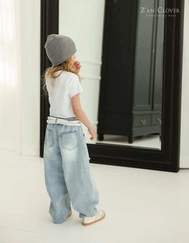 Zan Clover - Korean Children Fashion - #Kfashion4kids - USA Flag Crop Tee - 6