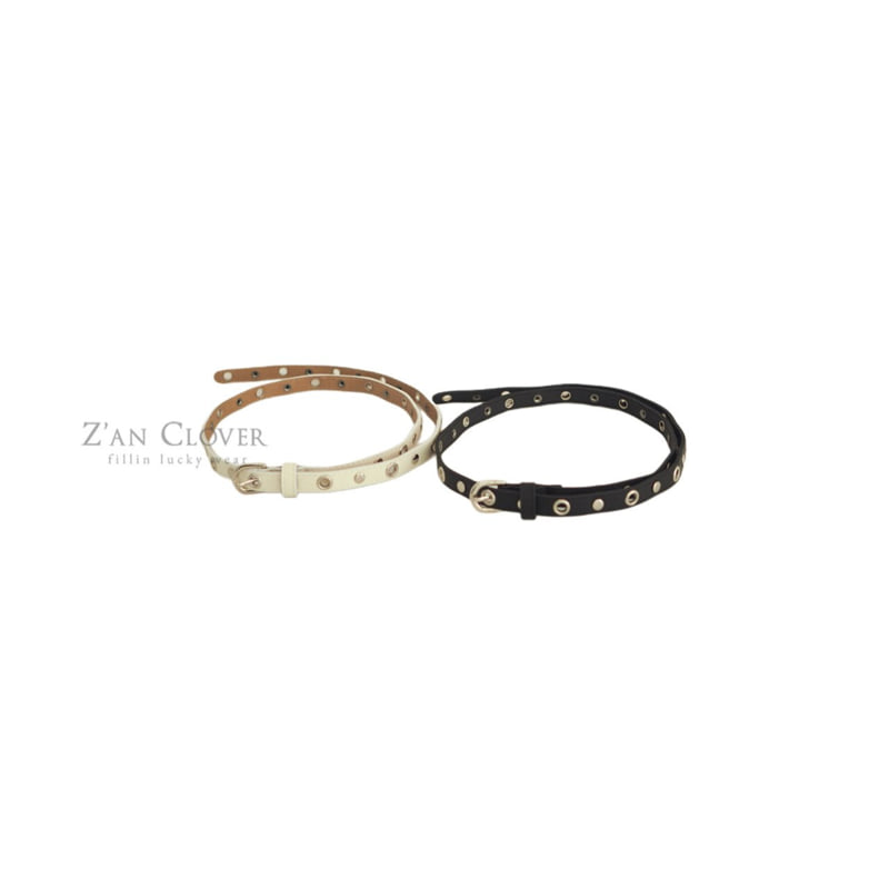 Zan Clover - Korean Children Fashion - #childofig - Slim Eyelet Belt - 2