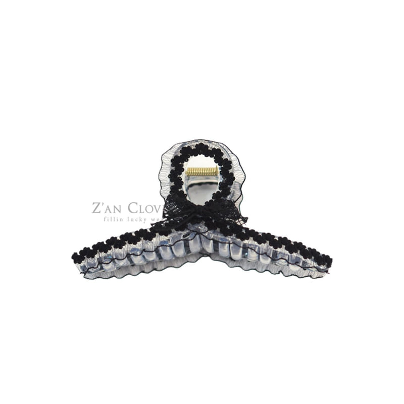 Zan Clover - Korean Children Fashion - #childofig - Lace Ribbon Hair Clip - 5