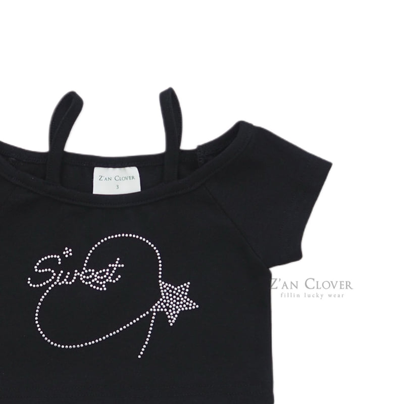 Zan Clover - Korean Children Fashion - #stylishchildhood - Hotfix Star Crop Tee - 4