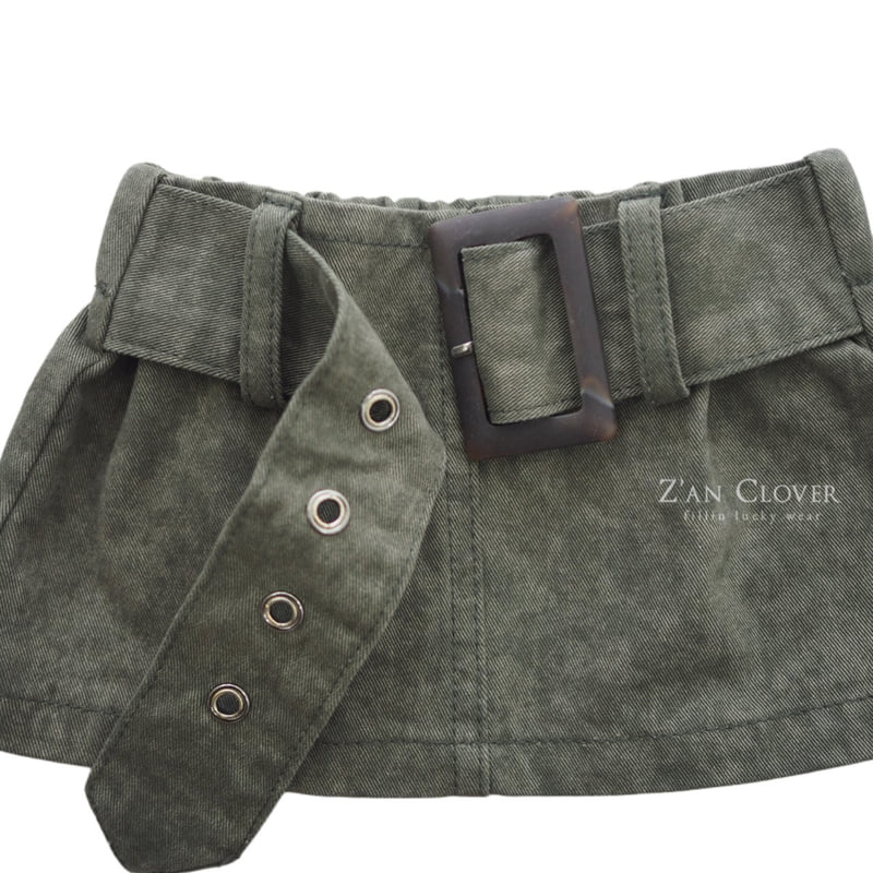 Zan Clover - Korean Children Fashion - #childofig - Wide Belt Skirt - 12