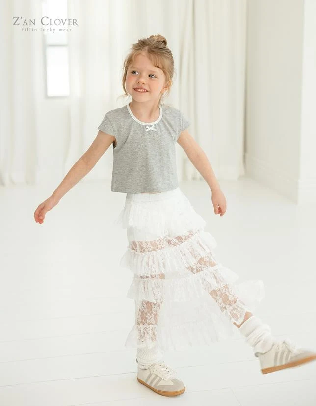 Zan Clover - Korean Children Fashion - #childofig - Romantic Lace Skirt - 8