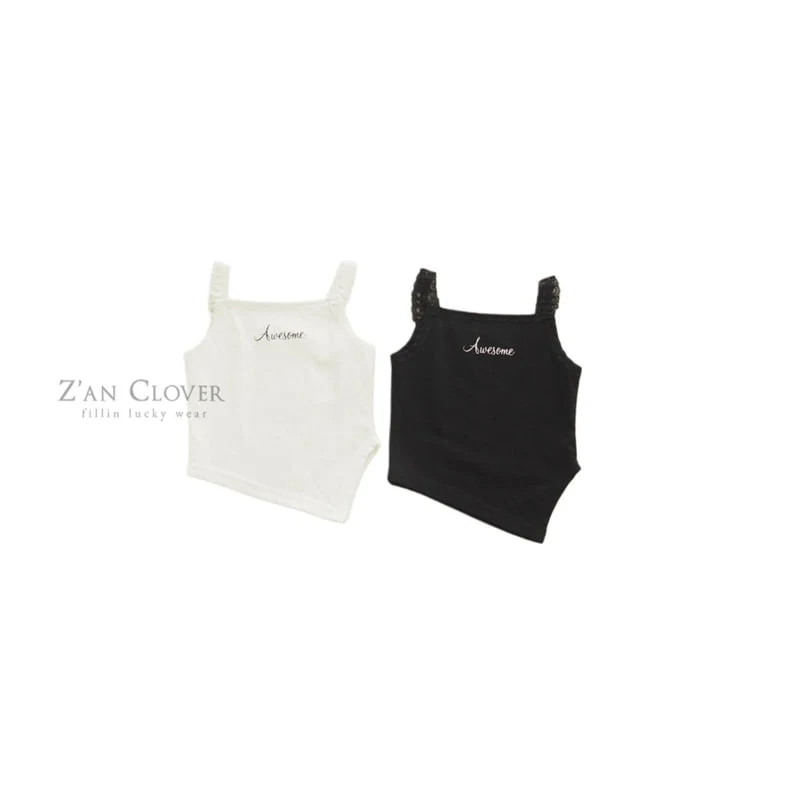 Zan Clover - Korean Children Fashion - #childrensboutique - Awesome Lace Sleeveless Top - 2