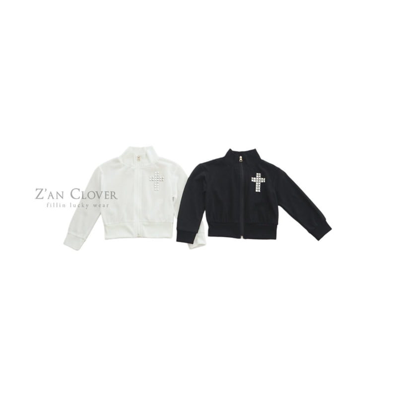 Zan Clover - Korean Children Fashion - #childrensboutique - See-through Cross Zip-up - 2