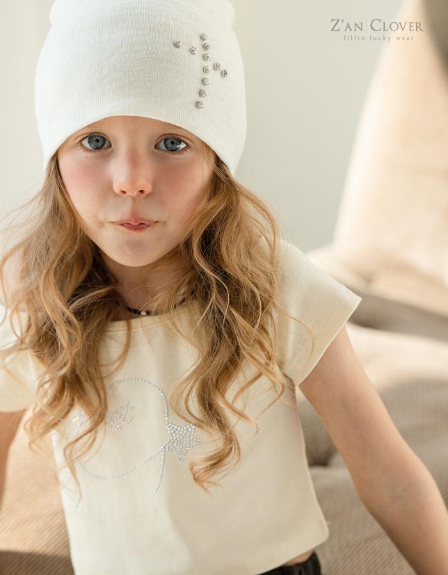 Zan Clover - Korean Children Fashion - #childrensboutique - Hotfix Star Crop Tee - 12