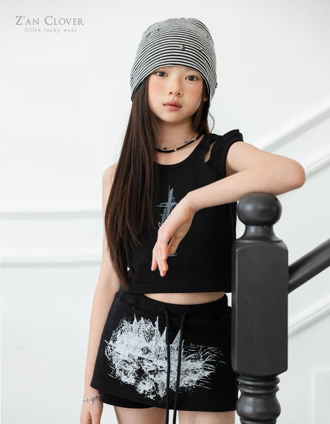 Zan Clover - Korean Children Fashion - #designkidswear - Graphic Wrap Pants - 5