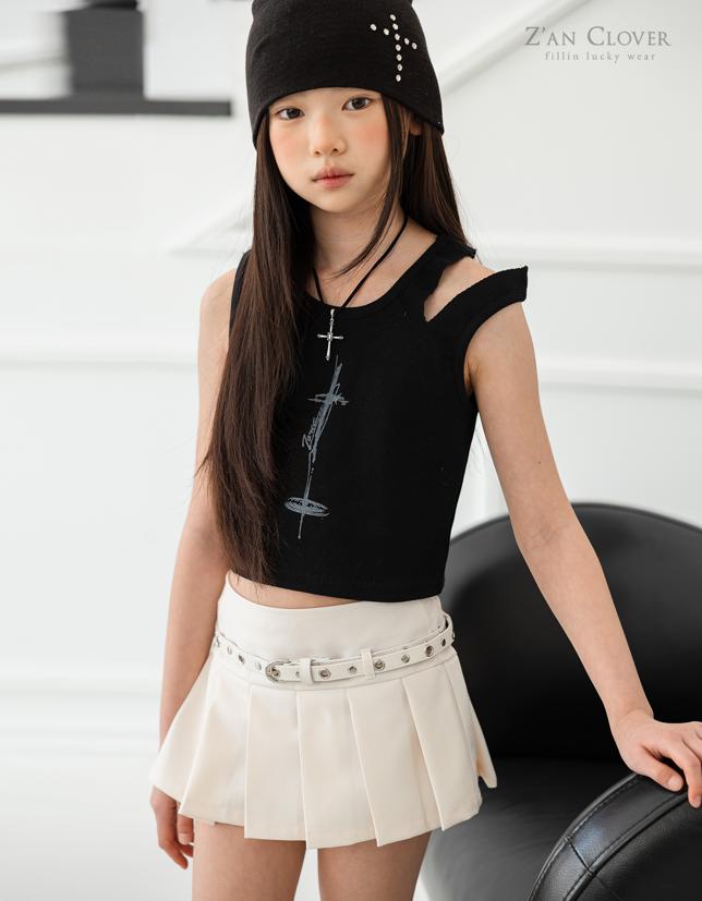 Zan Clover - Korean Children Fashion - #designkidswear - Unbalanced Slit Tank Top - 10