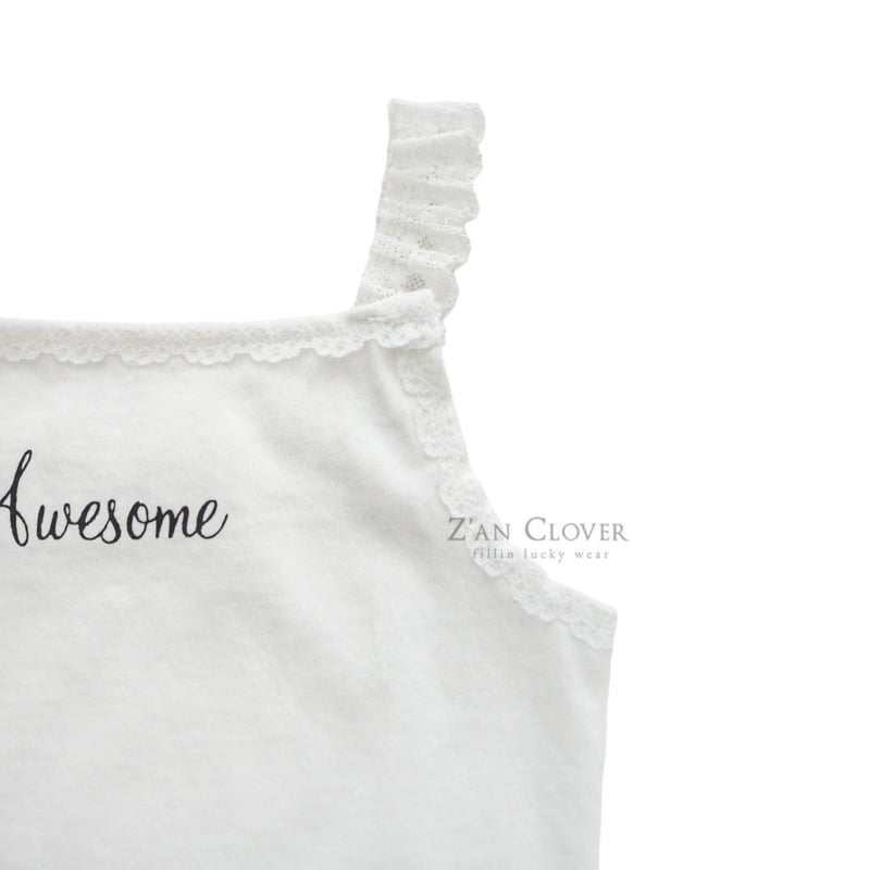 Zan Clover - Korean Children Fashion - #designkidswear - Awesome Lace Sleeveless Top - 4
