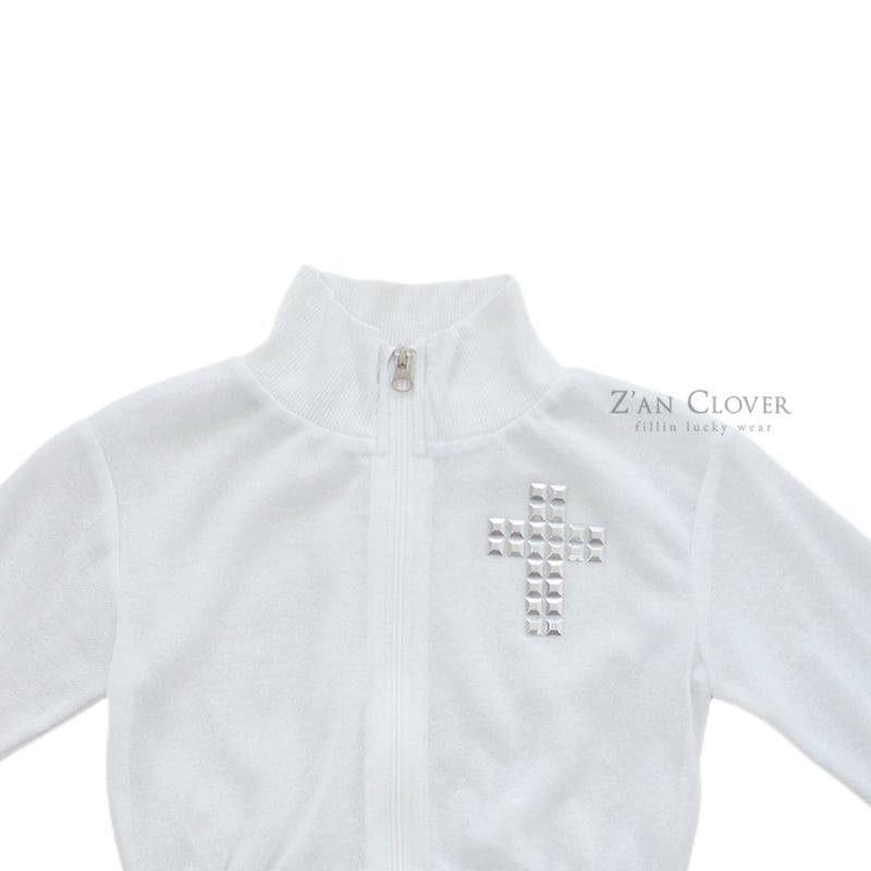 Zan Clover - Korean Children Fashion - #designkidswear - See-through Cross Zip-up - 4