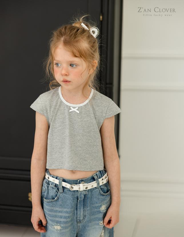 Zan Clover - Korean Children Fashion - #discoveringself - Plain Ribbon Tee - 12