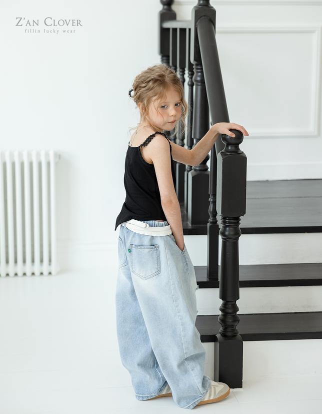 Zan Clover - Korean Children Fashion - #discoveringself - D-Line Damaged Denim Pants - 7