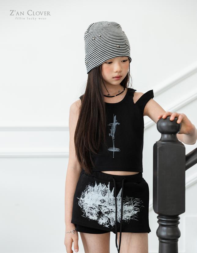 Zan Clover - Korean Children Fashion - #discoveringself - Graphic Wrap Pants - 6
