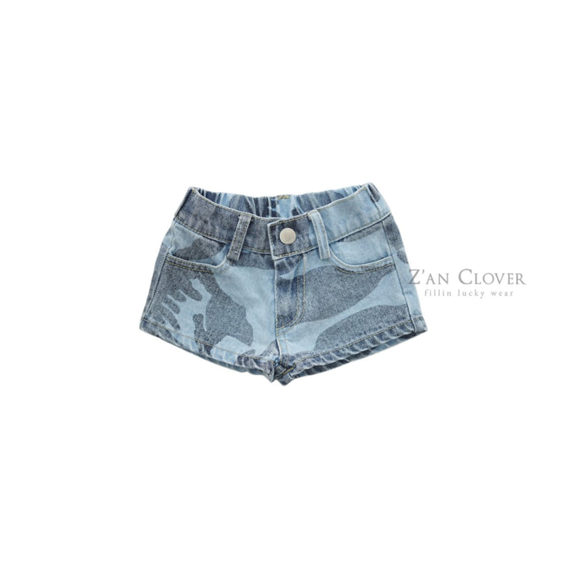 Zan Clover - Korean Children Fashion - #discoveringself - Denim Camo Shorts - 12