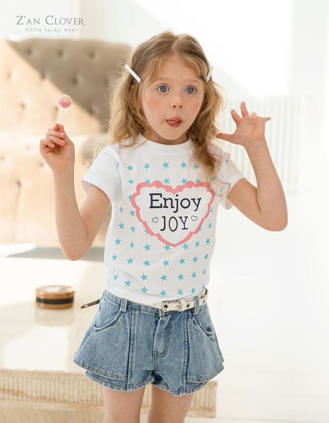 Zan Clover - Korean Children Fashion - #fashionkids - Denim Flare Shorts - 5