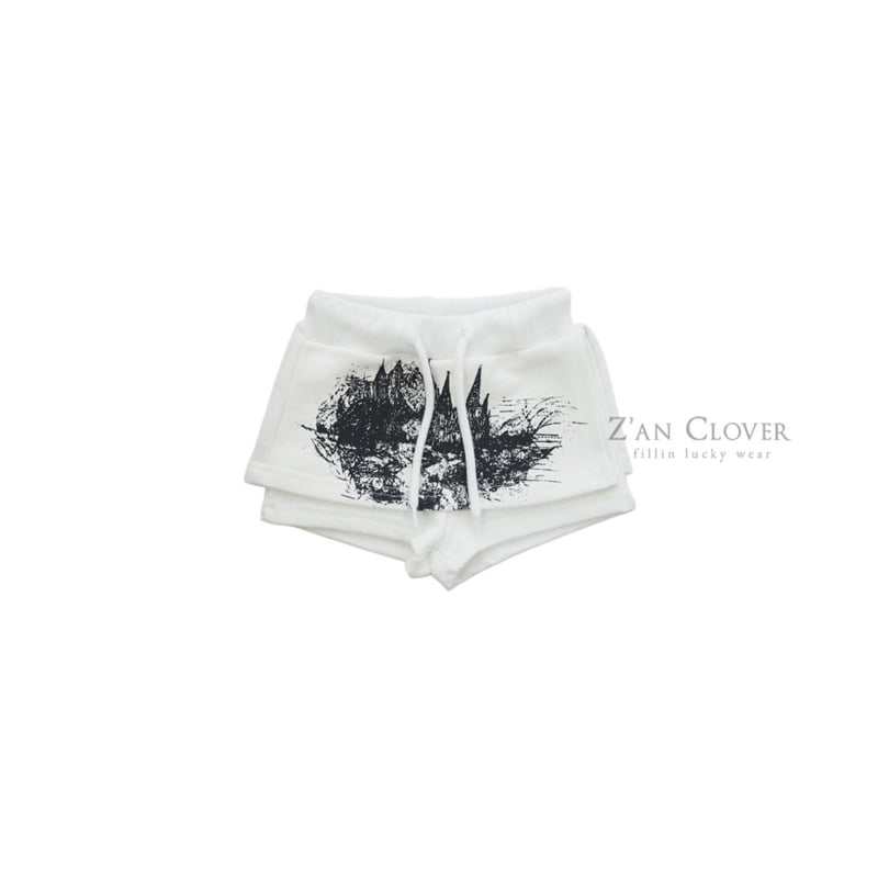 Zan Clover - Korean Children Fashion - #kidsshorts - Graphic Wrap Pants - 3