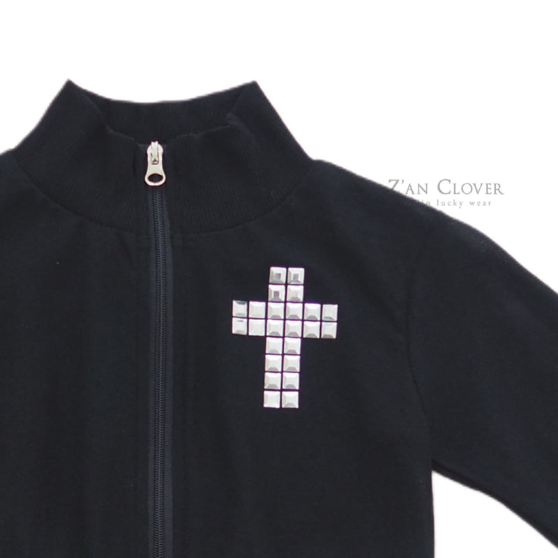 Zan Clover - Korean Children Fashion - #kidsstore - See-through Cross Zip-up - 7