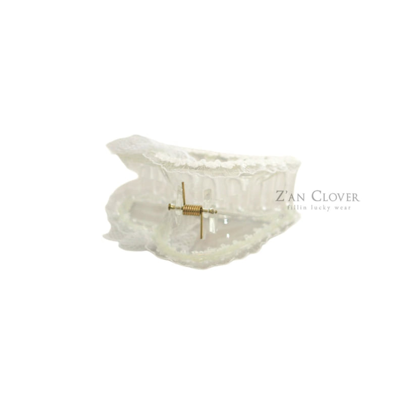 Zan Clover - Korean Children Fashion - #kidsstore - Lace Heart Hair Clip - 5