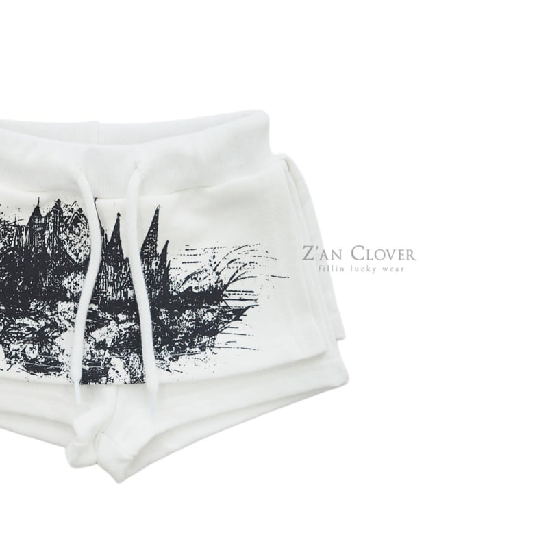 Zan Clover - Korean Children Fashion - #kidsshorts - Graphic Wrap Pants - 4