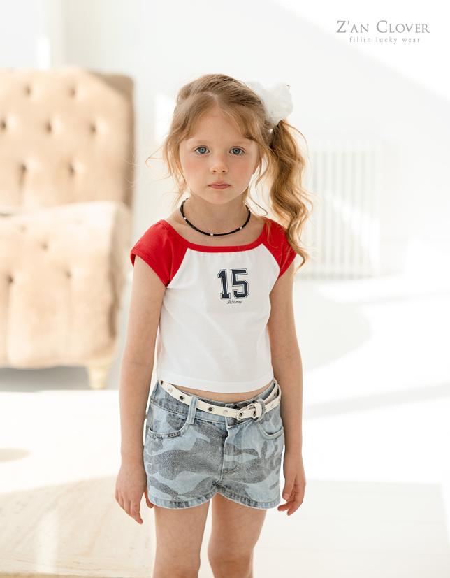 Zan Clover - Korean Children Fashion - #kidsstore - 15 Raglan Crop Tee - 8
