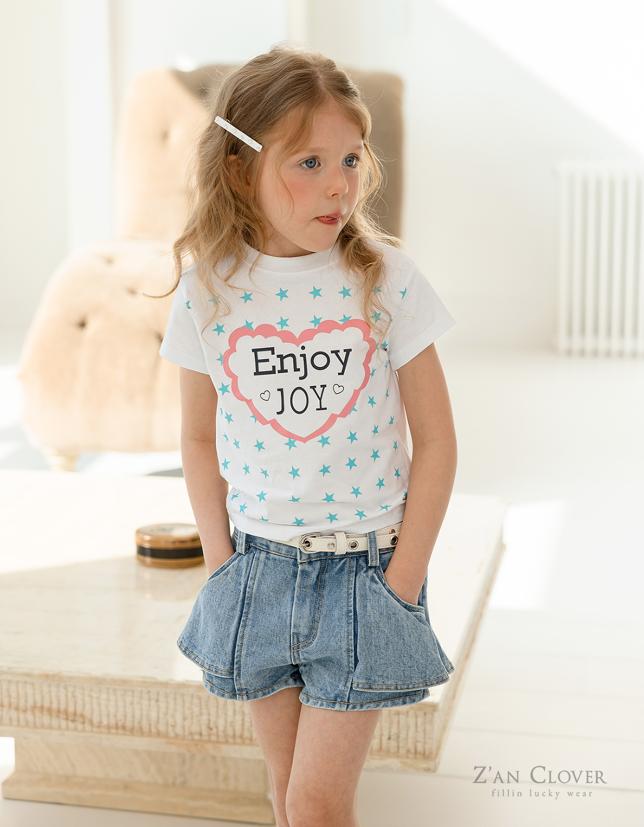 Zan Clover - Korean Children Fashion - #kidsstore - Denim Flare Shorts - 7