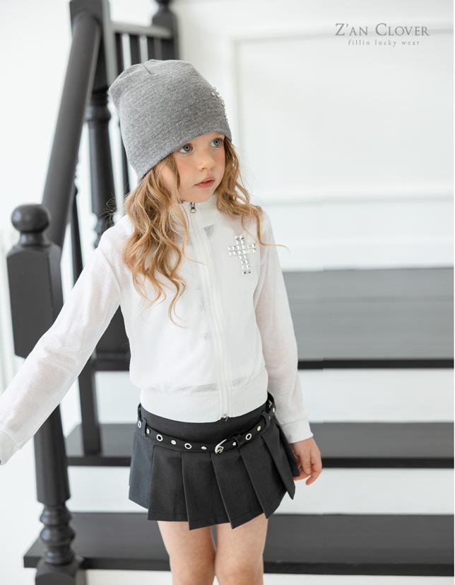 Zan Clover - Korean Children Fashion - #kidzfashiontrend - Low Rise Pleated Skirt - 8