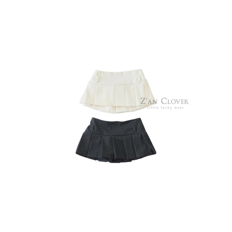 Zan Clover - Korean Children Fashion - #littlefashionista - Low-Rise Pleated Skirt - 2