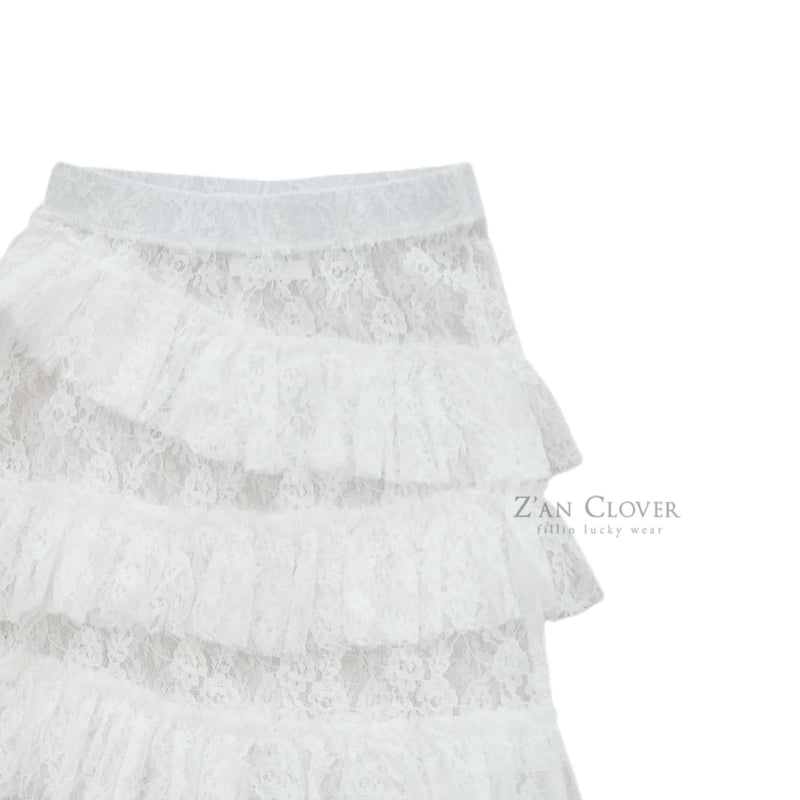 Zan Clover - Korean Children Fashion - #littlefashionista - Romantic Lace Skirt - 3