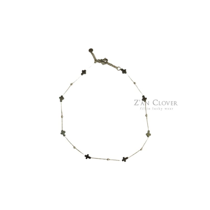 Zan Clover - Korean Children Fashion - #littlefashionista - Mini Cross Necklace - 2