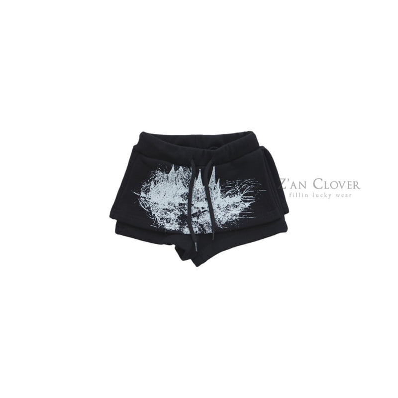 Zan Clover - Korean Children Fashion - #littlefashionista - Graphic Wrap Pants - 7