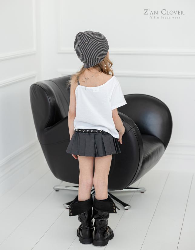 Zan Clover - Korean Children Fashion - #littlefashionista - Lace Strap Punk Tee - 8