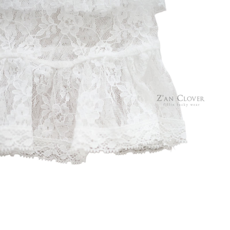 Zan Clover - Korean Children Fashion - #littlefashionista - Romantic Lace Skirt - 4