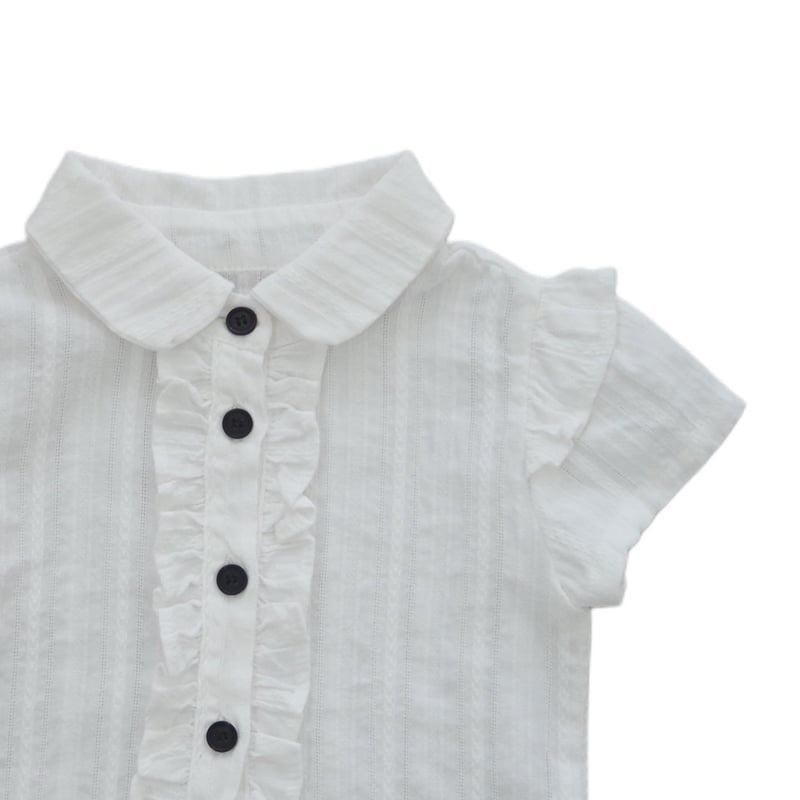 Zan Clover - Korean Children Fashion - #magicofchildhood - Romantic Frill Blouse - 3