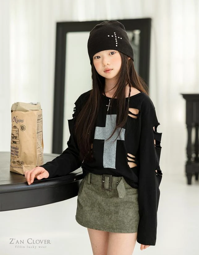 Zan Clover - Korean Children Fashion - #magicofchildhood - Wide Belt Skirt - 3