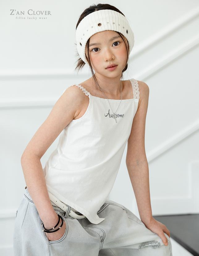 Zan Clover - Korean Children Fashion - #magicofchildhood - Awesome Lace Sleeveless Top - 7