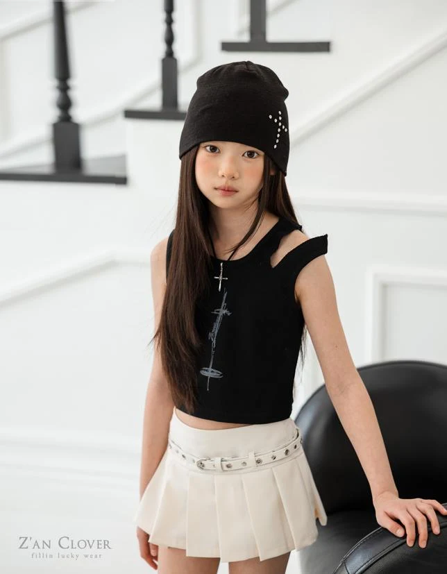 Zan Clover - Korean Children Fashion - #minifashionista - Unbalanced Slit Tank Top - 5