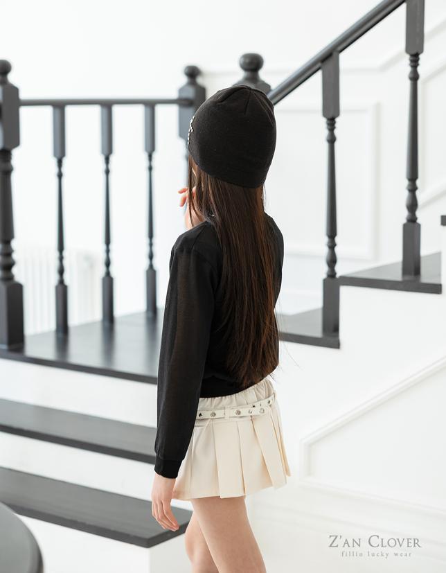 Zan Clover - Korean Children Fashion - #minifashionista - Low Rise Pleated Skirt - 12