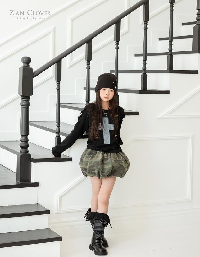 Zan Clover - Korean Children Fashion - #minifashionista - Camo Balloon Skirt - 7