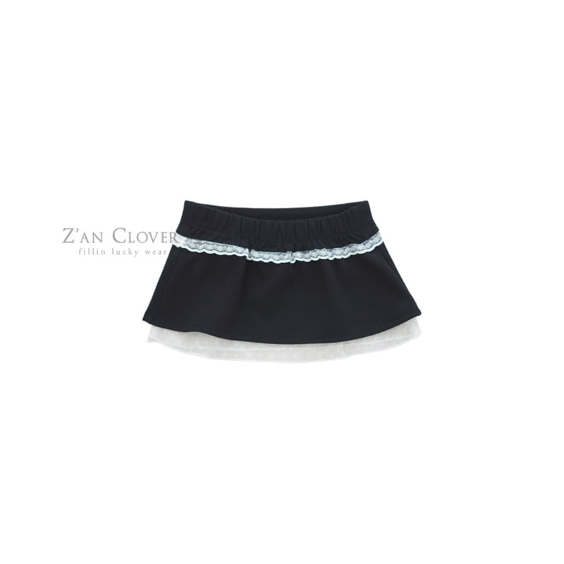 Zan Clover - Korean Children Fashion - #prettylittlegirls - Lace Ribbon Skirt - 12