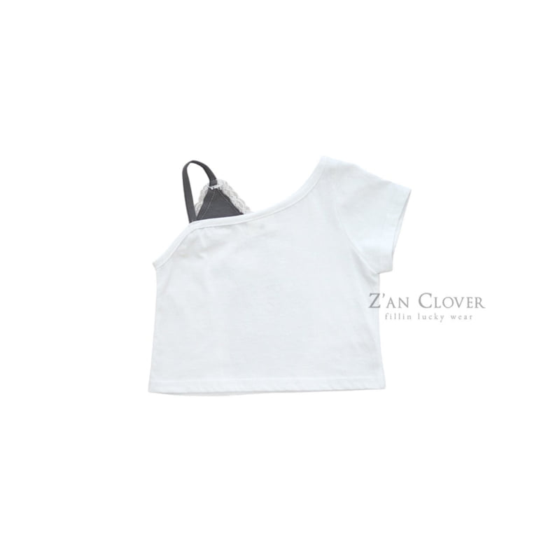 Zan Clover - Korean Children Fashion - #stylishchildhood - Lace Strap Punk Tee - 6