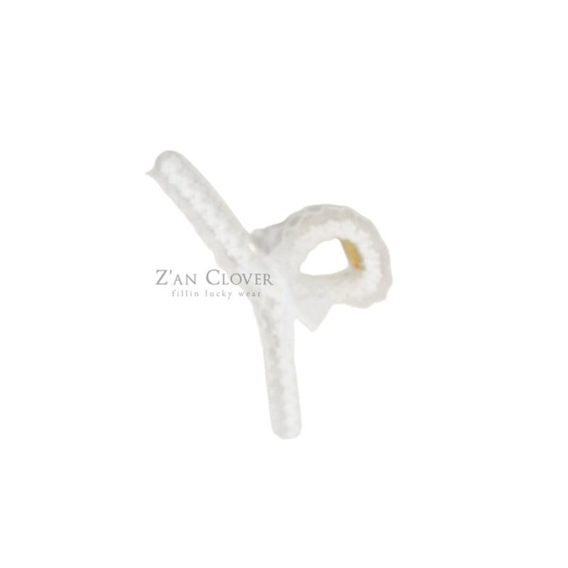 Zan Clover - Korean Children Fashion - #toddlerclothing - Lace Ribbon Hair Clip - 4