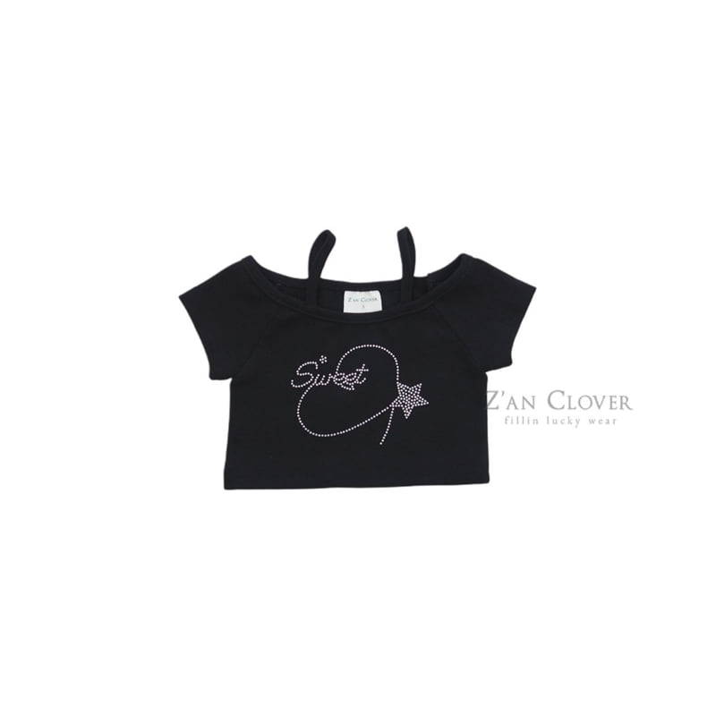 Zan Clover - Korean Children Fashion - #stylishchildhood - Hotfix Star Crop Tee - 3